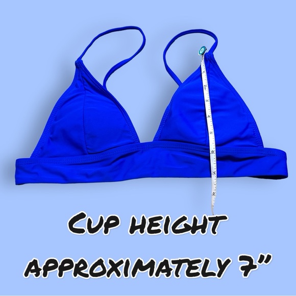 EUC Zaful Structured Triangle Style Bikini Set in Royal Blue. Size Medium/6 ๐ - Picture 6 of 15